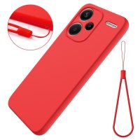 Xiaomi Redmi Note 13 Pro Plus 5G Cover med Strop Silikone Rød