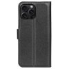 iPhone 16 Pro Etui Litchi Sort