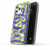 iPhone 12 Pro Max Cover Snap Case Clear AOP Blue/Neon Lime