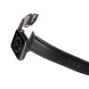 Apple Watch 44/45/46mm/Apple Watch Ultra Armbånd Ægte Læder Sort