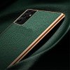 Samsung Galaxy S21 Cover Litchimønster Pletteret Kant Grøn