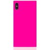 iPhone Xs Max Cover Square Case Neon Lyserød