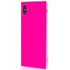 iPhone Xs Max Cover Square Case Neon Lyserød