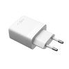 Oplader med Lightning-kabel 1m 2xUSB-A 17W Hvid