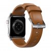 Apple Watch 42/44/45mm/Apple Watch Ultra Armband Modern Band Silver Hardware English Tan