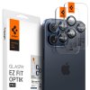 iPhone 15 Pro/iPhone 15 Pro Max Kameralinsebeskytter GLAS.tR EZ Fit Optik Pro 2-pak Blue Titanium