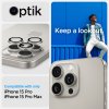 iPhone 15 Pro/iPhone 15 Pro Max Kameralinsskydd GLAS.tR EZ Fit Optik Pro 2-pack White Titanium