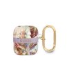 AirPods 1/2 Cover Flower Print & Gold Hook Lilla