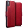 Apple iPhone Xs Max Äkta Läder Fodral Low Profile Röd