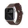 Apple Watch 38/40/41mm Armbånd Modern Strap Sølv/Rustic Brown