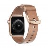 Apple Watch 40/38mm Armbånd Modern Strap Slim Guld/Natural Leather