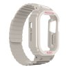 Apple Watch 44/45mm Armband med Skal Silikon Magnetstänging Vit