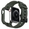 Apple Watch 44/45mm Cover Armbånd Rugged Armor Pro Military Green