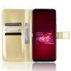 Asus ROG Phone 6/ROG Phone 6 Pro Etui Skinntekstur Gull