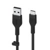 BOOST CHARGE USB-A to USB-C Silicon 3m Black