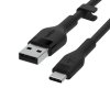 BOOST CHARGE USB-A to USB-C Silicon 3m Black