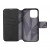 iPhone 15 Pro Max Etui Leather Detachable Wallet Sort