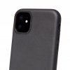 iPhone 11 Black Leather Backcover Sort