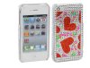 Skal Till iPhone 4/4S / Diamond Cover/Orange Hearts