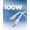 Essential Kabel Fabric USB-C/USB-C 100W 1m Hvid