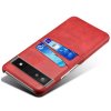 Google Pixel 6a Cover med Kortholder til to kort Rød