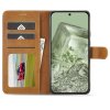 Google Pixel 8a Etui med Kortholder Stativfunktion Brun