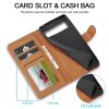 Google Pixel 8a Etui med Kortholder Stativfunktion Brun