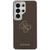 Samsung Galaxy S26 Ultra Cover 4G Logo Grained Brun