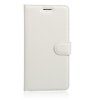 Huawei Honor 8 Mobilplånbok Litchi PU-læder Hvid