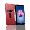 Huawei P Smart 2018 MobilEtui PU-læder Retro Rød