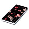 Huawei P30 Pro Cover Selvlysende Motiv Blommor på Sort