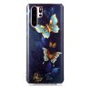 Huawei P30 Pro Cover Selvlysende Motiv Guldiga Fjärilar