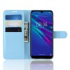 Huawei Y6 2019 Plånboksetui Litchi PU-læder Blå