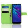 Huawei Y6 2019 Plånboksetui Litchi PU-læder Grøn