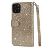 iPhone 11 Pro Plånboksetui Glitter Fack Utsida Guld