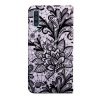 Samsung Galaxy A50 Plånboksetui PU-læder Motiv Sorta Blommor