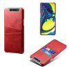 Samsung Galaxy A80 Cover Kortholder PU-læder Rød