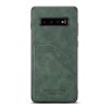 Samsung Galaxy S10 Cover med Kortholder til to kort Grøn