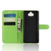 Sony Xperia 10 Plånboksetui Litchi PU-læder Grøn