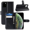 iPhone 11 Pro Plånboksetui Litchi Kortholder Sort