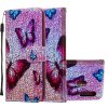 Samsung Galaxy A20E Plånboksetui Kortholder Glitter Motiv Fjärilar