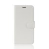 Samsung Galaxy A40 Plånboksetui Litchi PU-læder Hvid