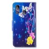 Samsung Galaxy A40 Plånboksetui PU-læder Motiv Neon Fjärilar