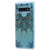 Samsung Galaxy S10 Cover TPU Gulddetaljer Motiv Sort Mandala