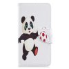 Samsung Galaxy A40 Plånboksfodral PU-läder Motiv Panda med Fotboll