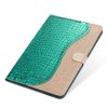 iPad 10.2 Etui Krokodillemønster Glitter Grøn
