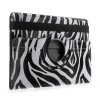 iPad 9.7 Etui 360 Grader Zebra Sort Hvid