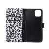 iPhone 11 Plånboksetui Kortholder Leopardmønster Hvid