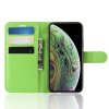 iPhone 11 Pro Plånboksetui Litchi Kortholder Grøn