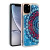 iPhone 11 Pro Cover Glitter Motiv Blå Mandala